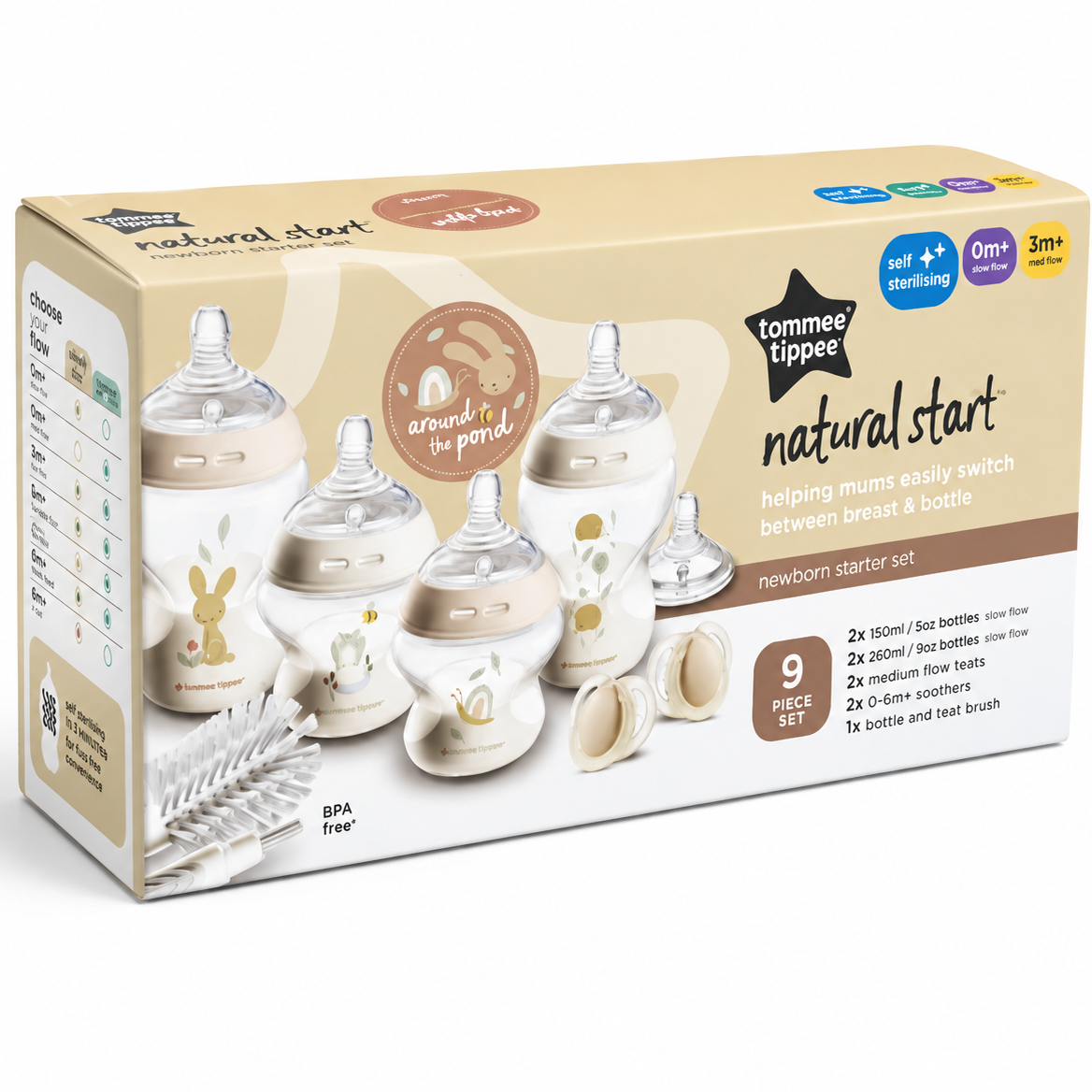 TT NATUREL START NEWBORN SET PINK 9 PIECE 42273901