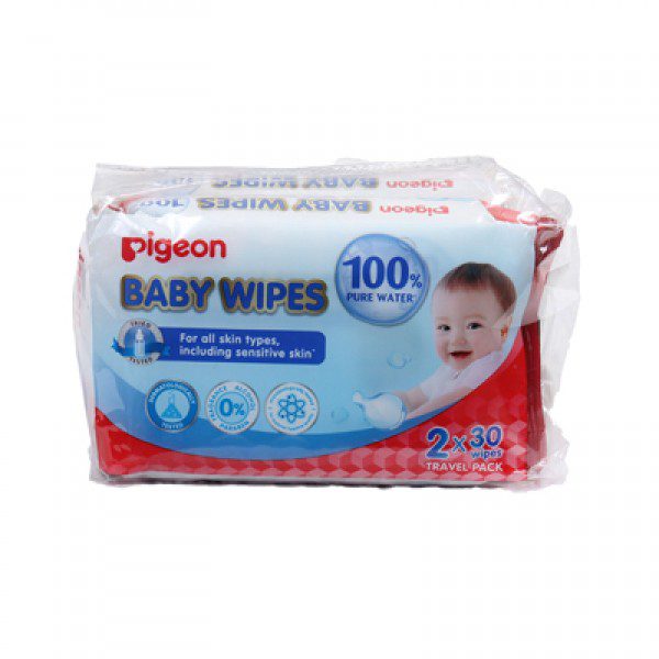 Wipes 30X2 (60 Sheets) 100% Pure