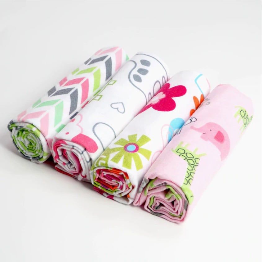 4 PC Receiving Blanket / 100 % Cotton