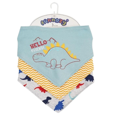 3PK Dino Bandana Bib