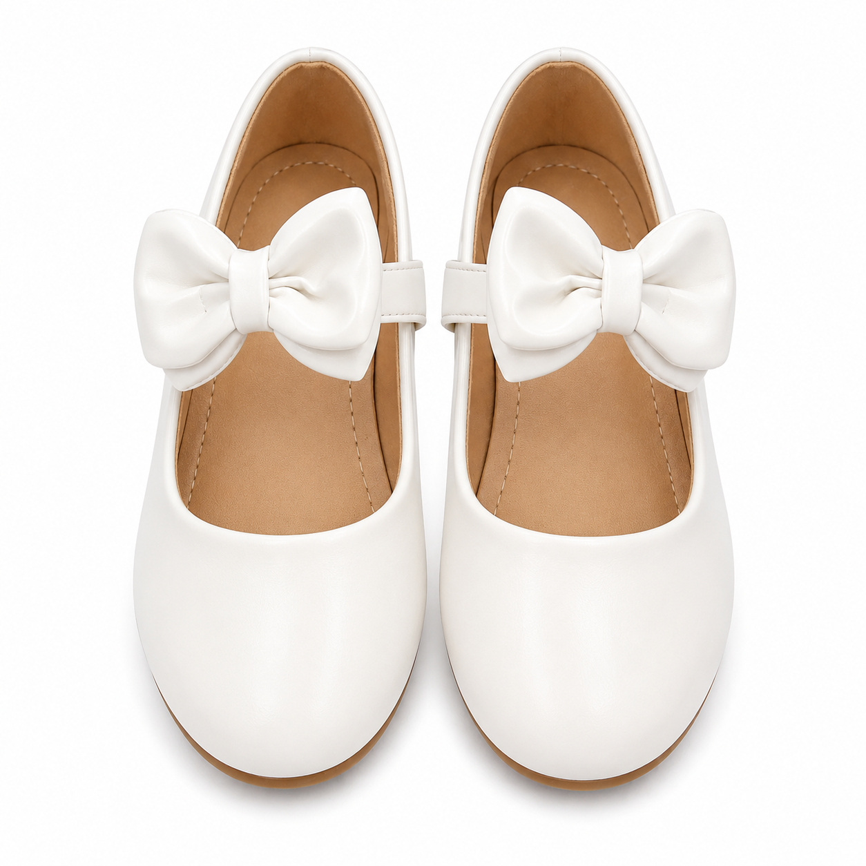 Baby Girl White Bow Pumps