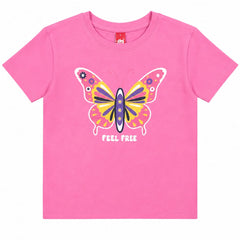Baby Girl Summer T-Shirt - Pink Butterfly