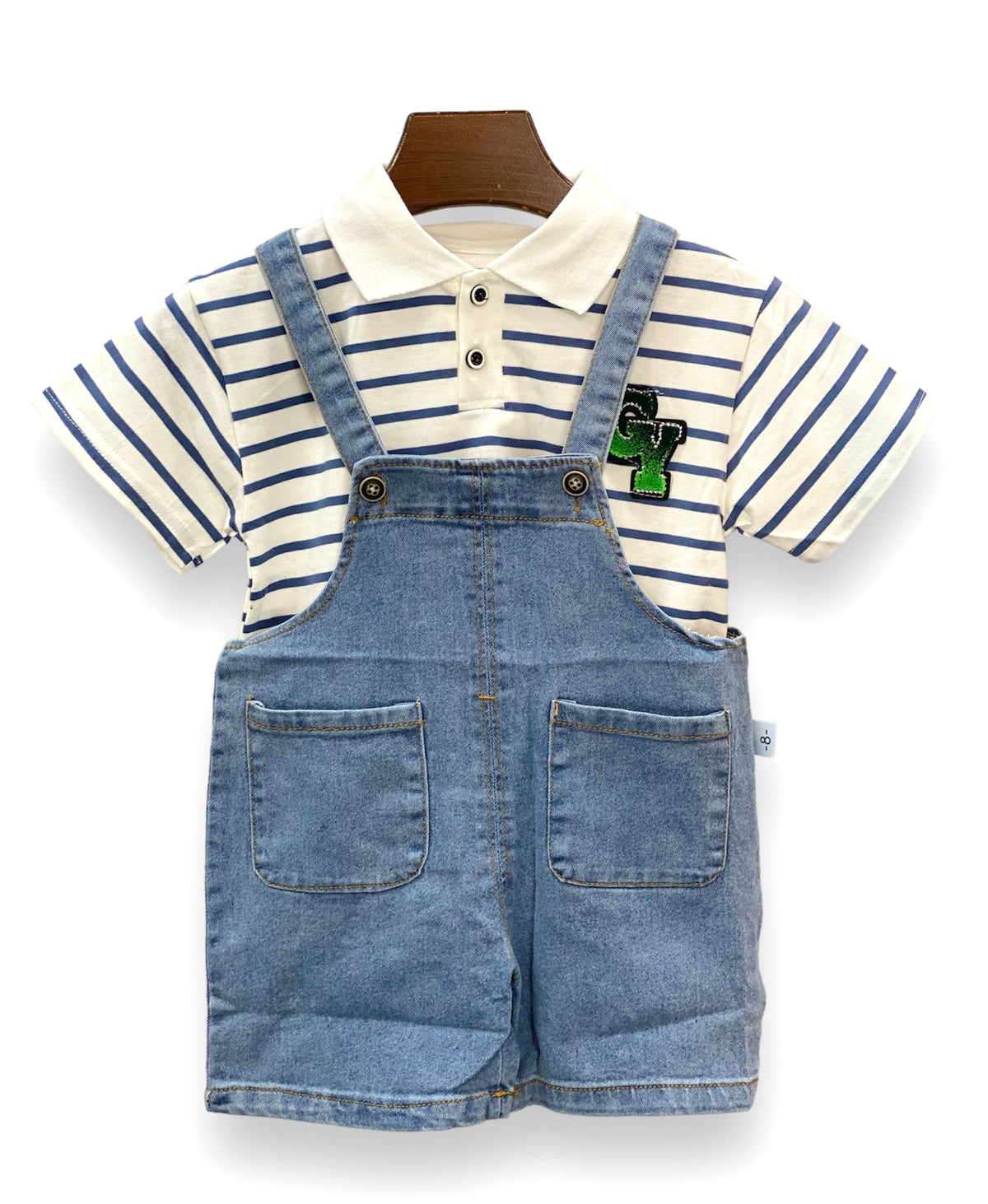 2PC Baby Boy Dungaree Suit