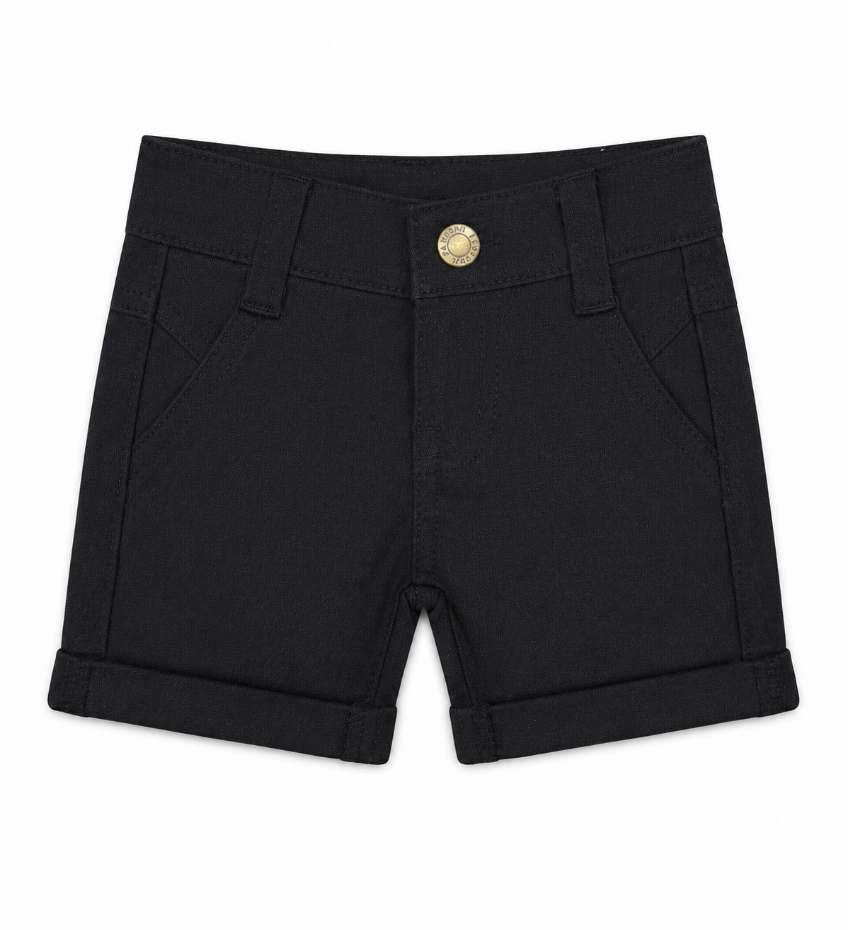 Baby Boy adjustable lastic Shorts - Black