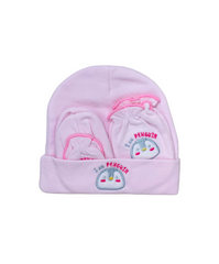 Baby Penguin Cap Set Pink