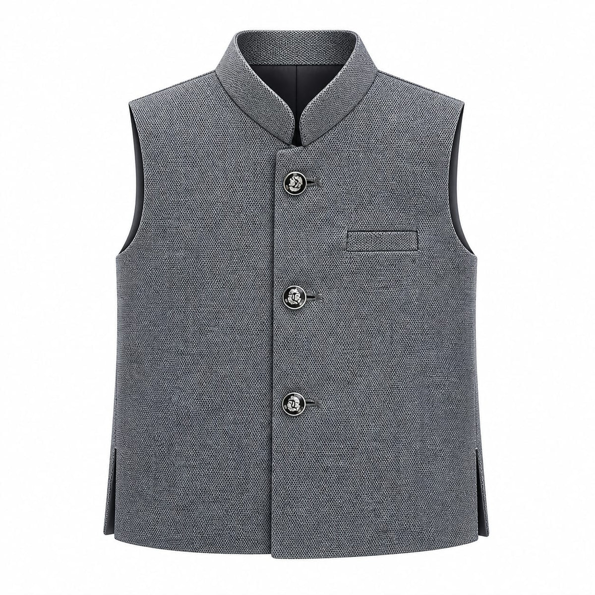 Baby Boy Grey Waistcoat For Kurta Trouser