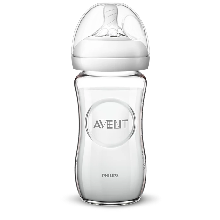 AVENT NATURAL II GLASS BOTTLE 240 ML PK1