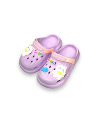 Soft Rubber Sole Cat Crocs-Purple