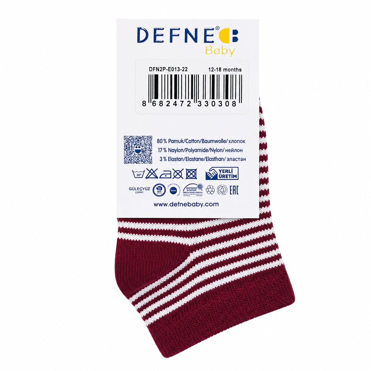 Baby Ankle Trainer Socks – 2 Pair Pack