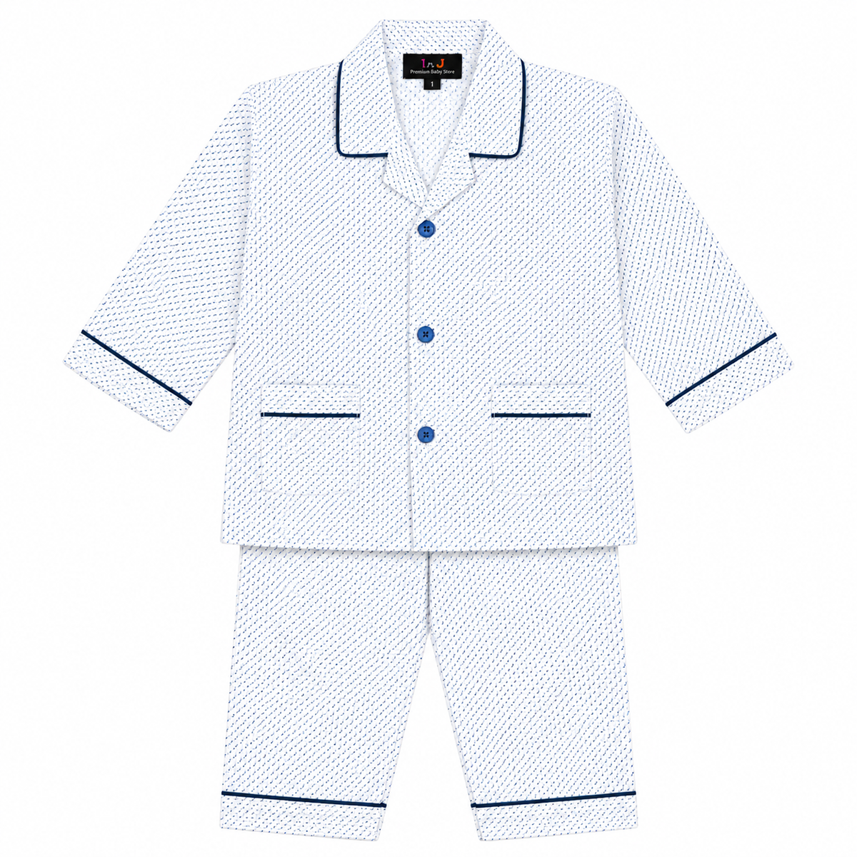 Baby Boy Full Sleeves Cotton Night Suit