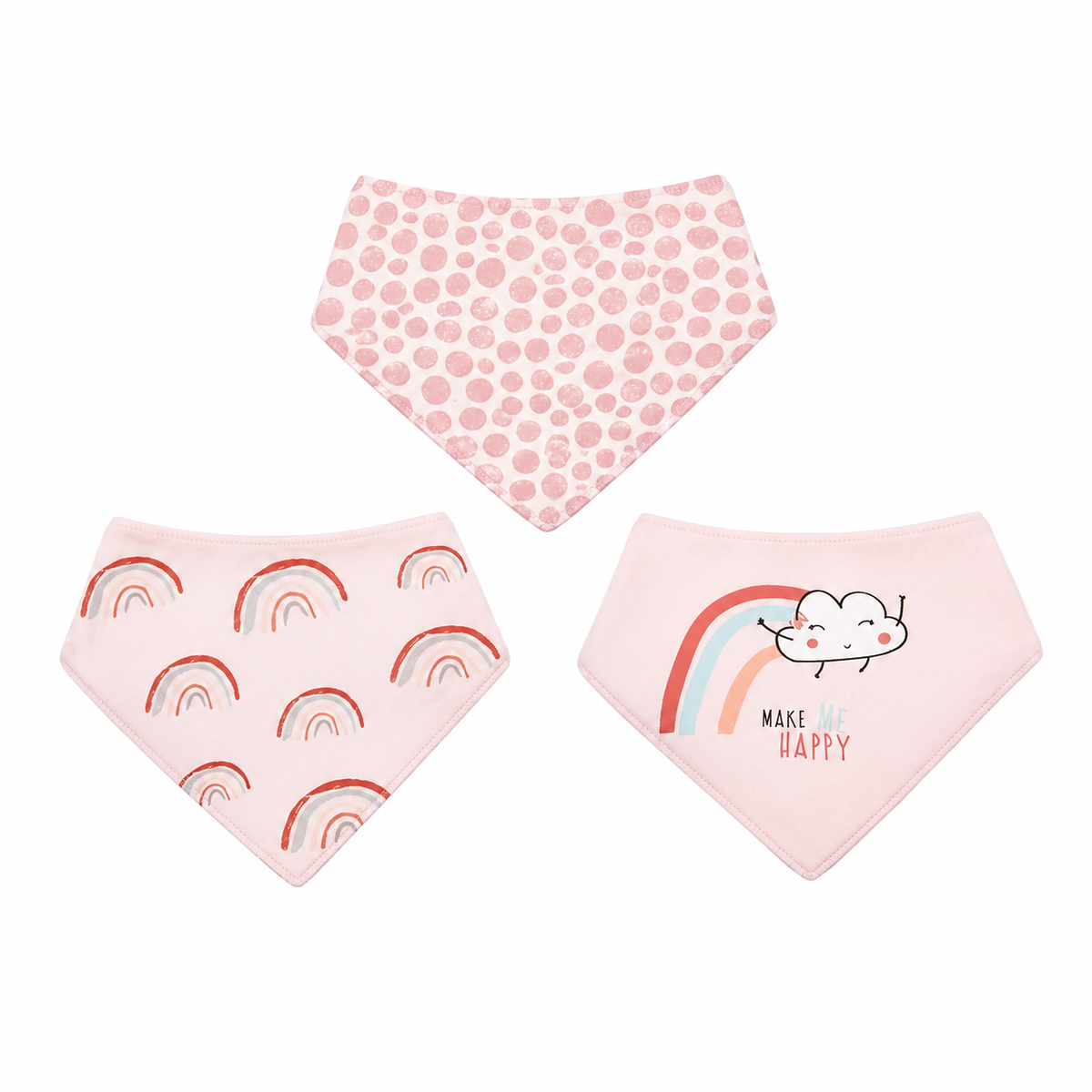 3PK Rainbow Bandana Bib