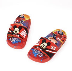 Mickey Slippers Rubber Sole Red