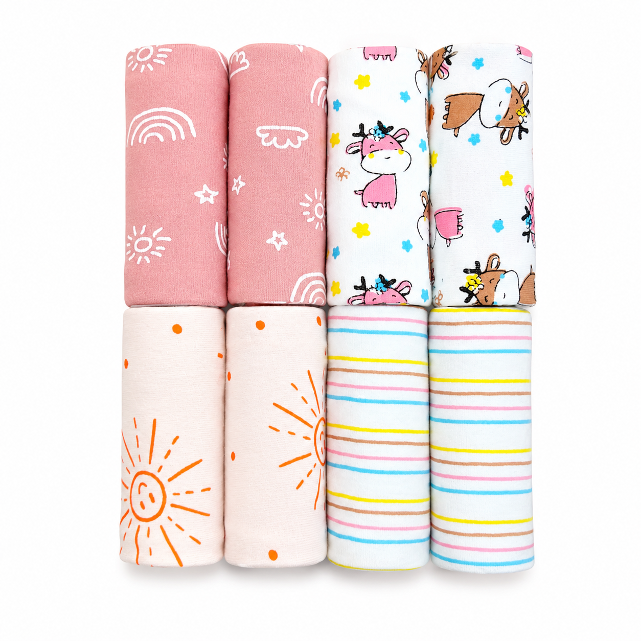 8PC Face Towel Set