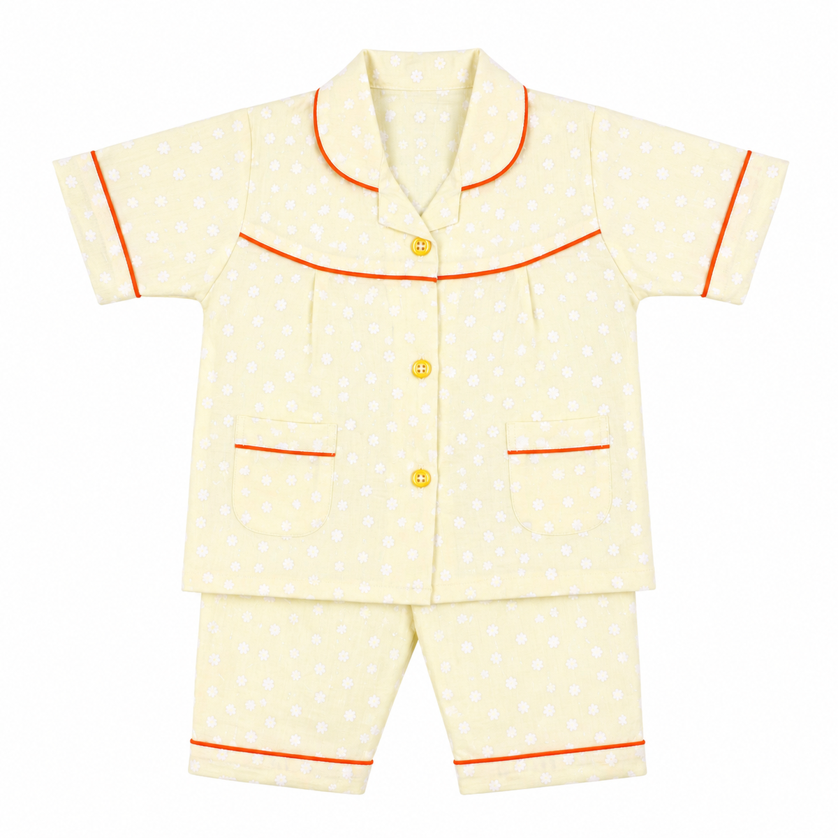 Baby Girl Half Sleeves Cotton Night Suit