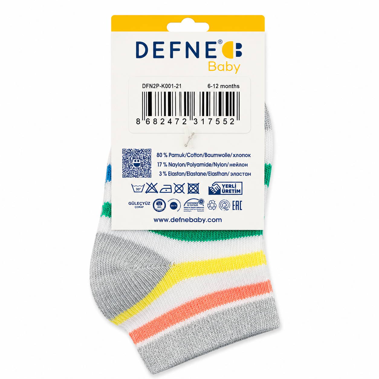 Baby Ankle Trainer Socks – 2 Pair Pack