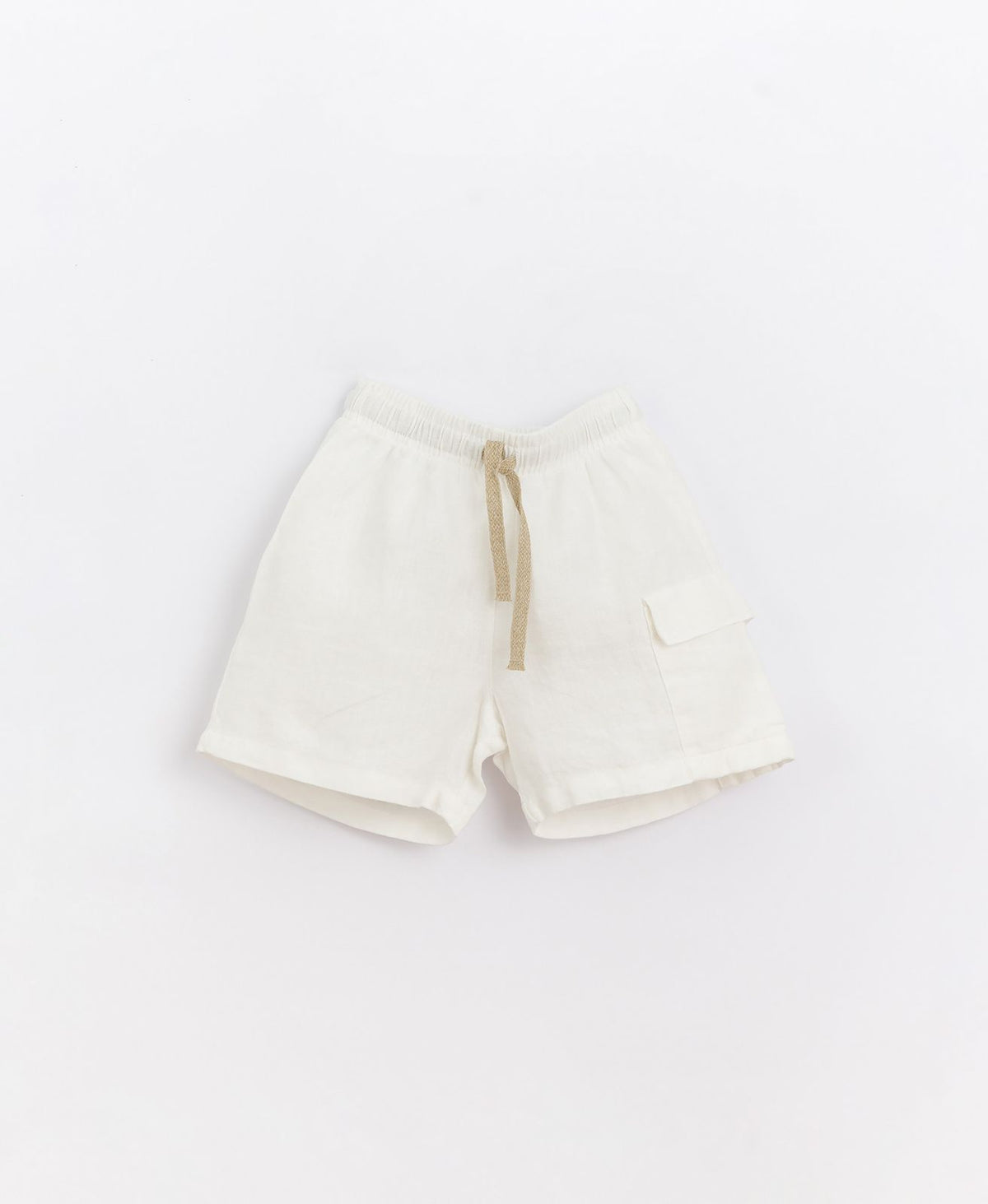 Round Lastic Jersey Cotton Shorts-White