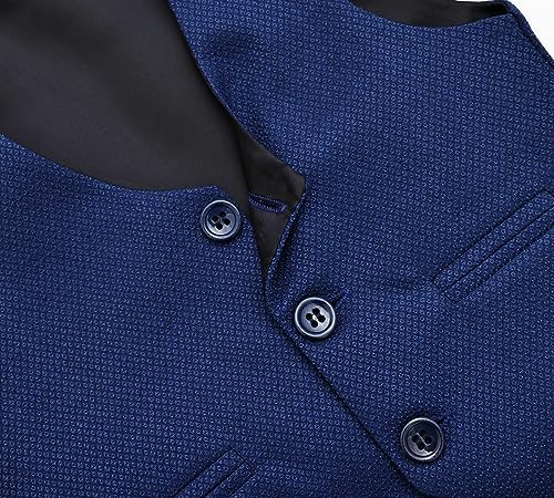 5PC Formal Suit Blue Waistcoat Suit Set