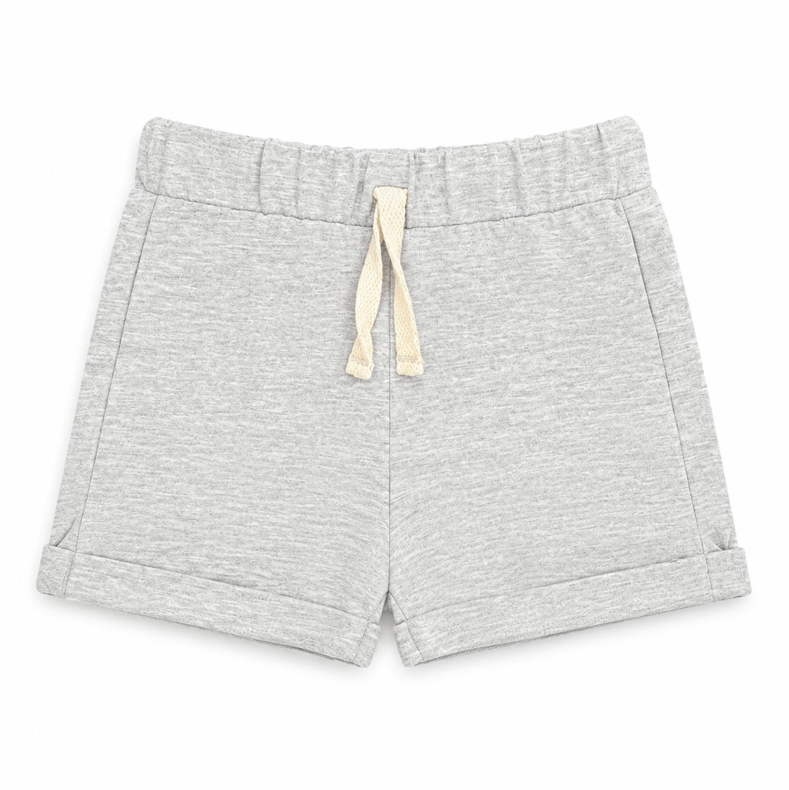 Baby Boy Round Lastic Shorts - Grey