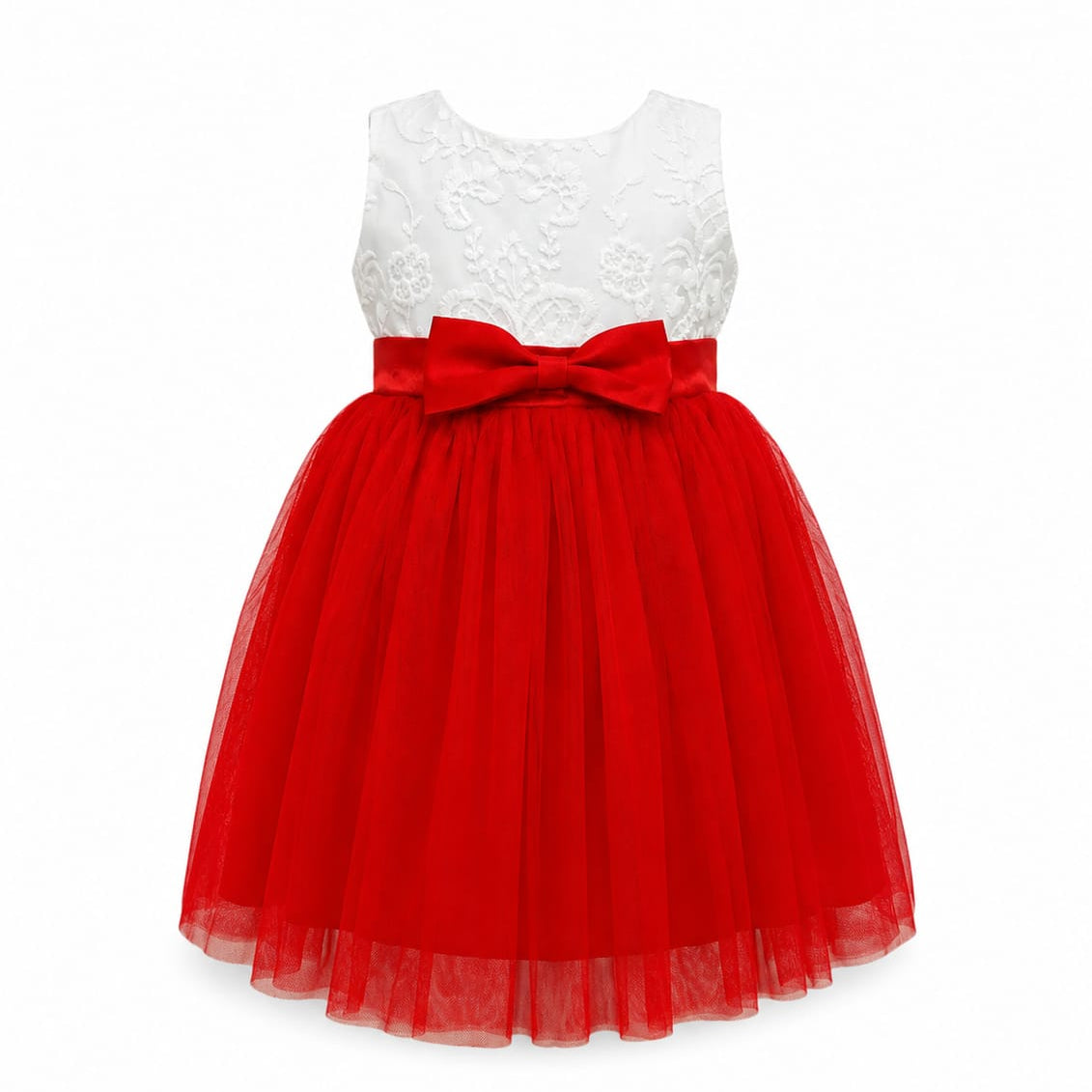 Red Bow Partywear Frock