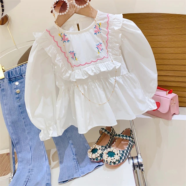 2PC Baby Girl Denim Suit