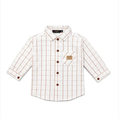 Baby Boys Full Sleeve Cotton Shirt – Front Open Button Shirt