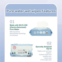 Farlin Pure Water Baby Wipes – 80 Pcs