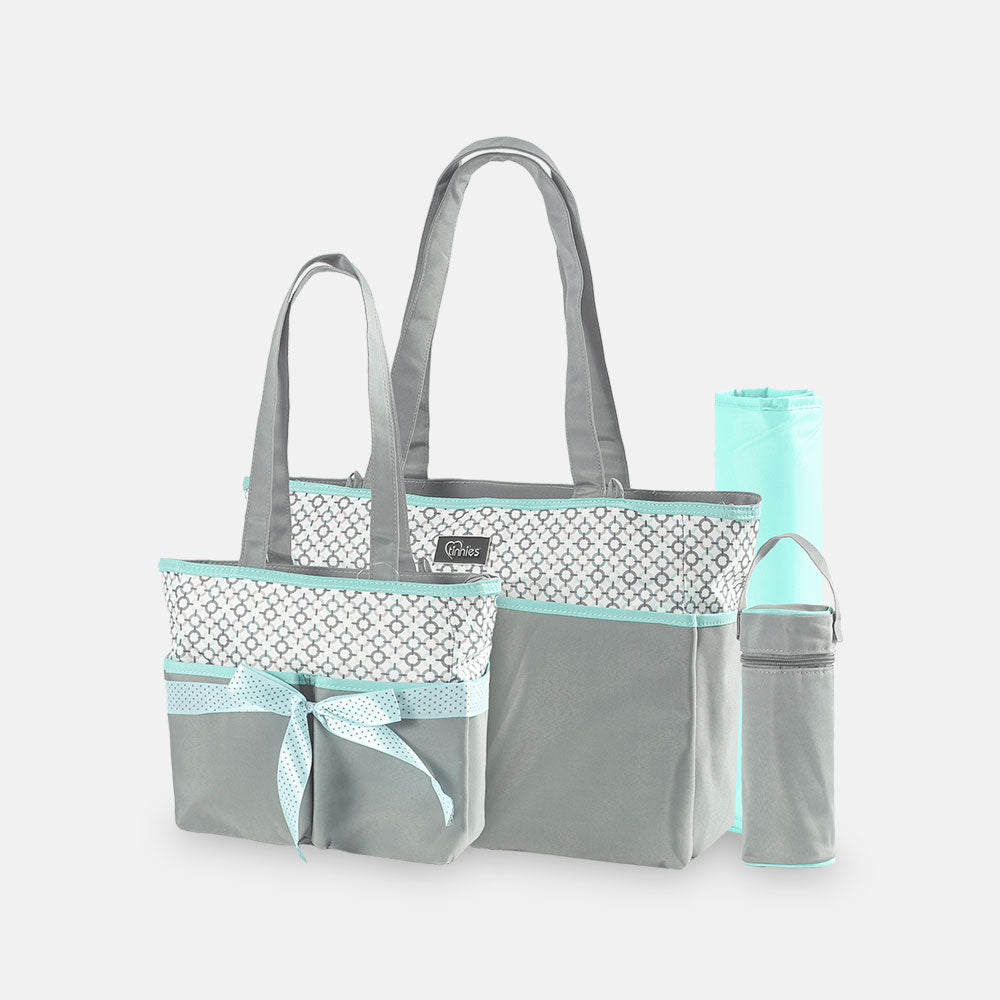 BABY DIAPER BAG SET TEXTURED