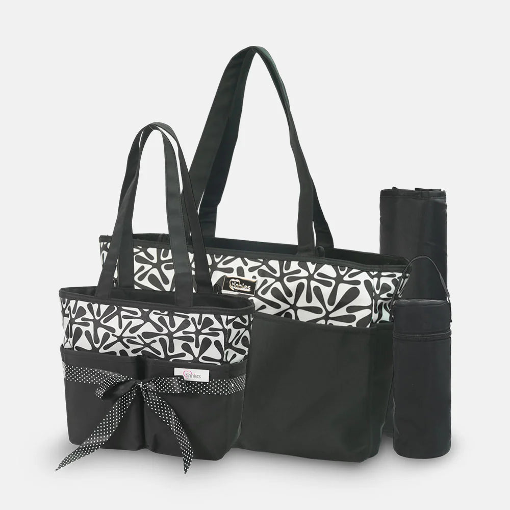 TINNIES DIAPER BAG – BLACK SMART & SPACIOUS