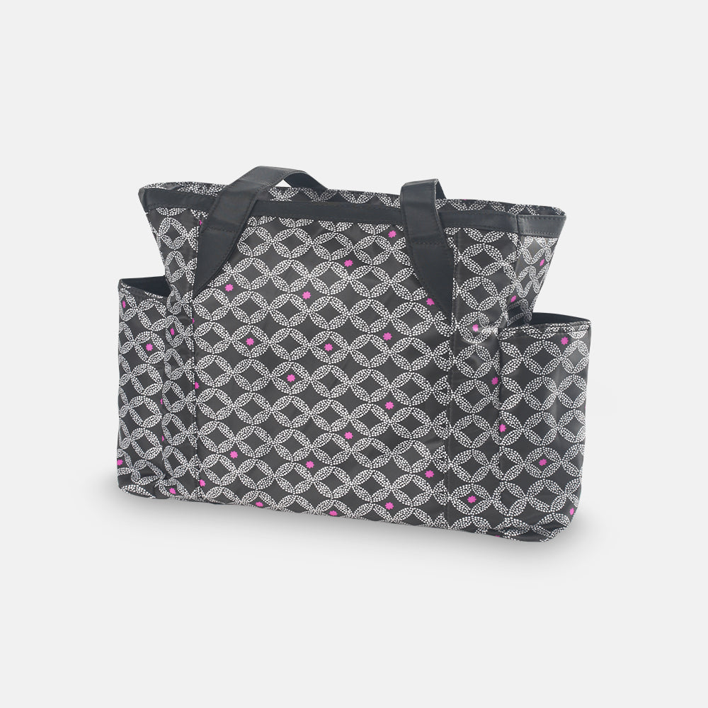 BABY DIAPER BAG BLACK PRINTED