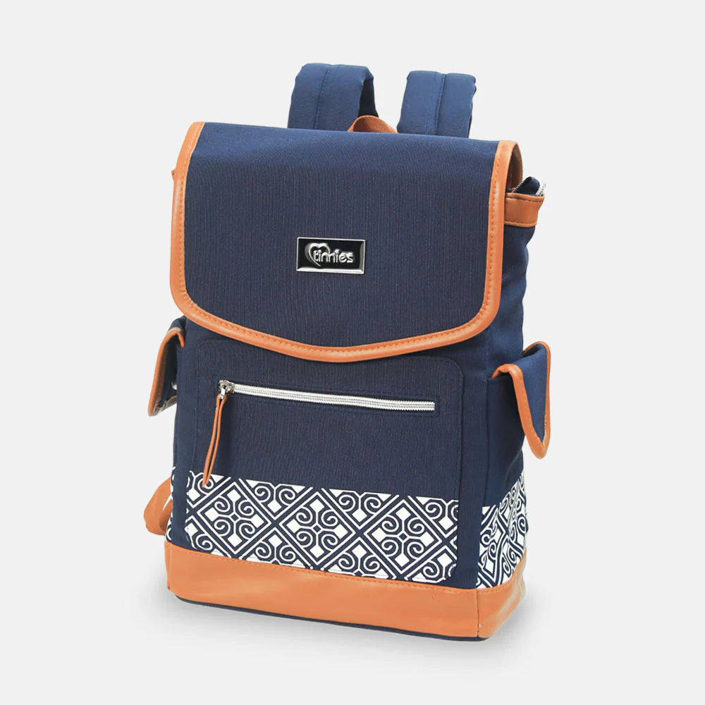 TINNIES DIAPER BACKPACK – NAVY BLUE HANDS-FREE COMFORT FOR MODERN MOMS