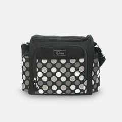 Baby Diaper Bag - Black Polka Dot Printed