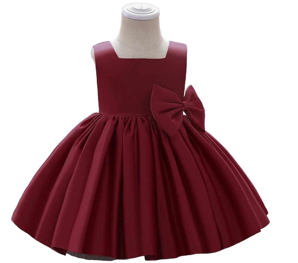 Maroon Silk Party Wear Frock