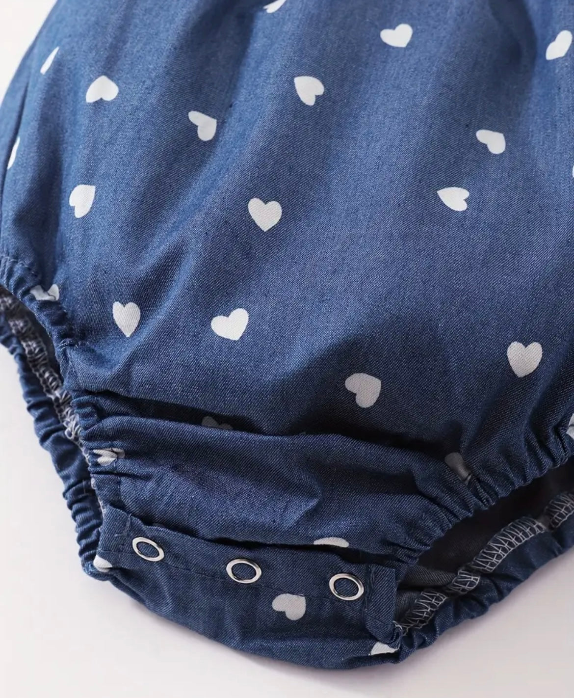 2PC White Heart Bodysuit Set