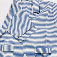 Blue Stripes Cotton Night Suit