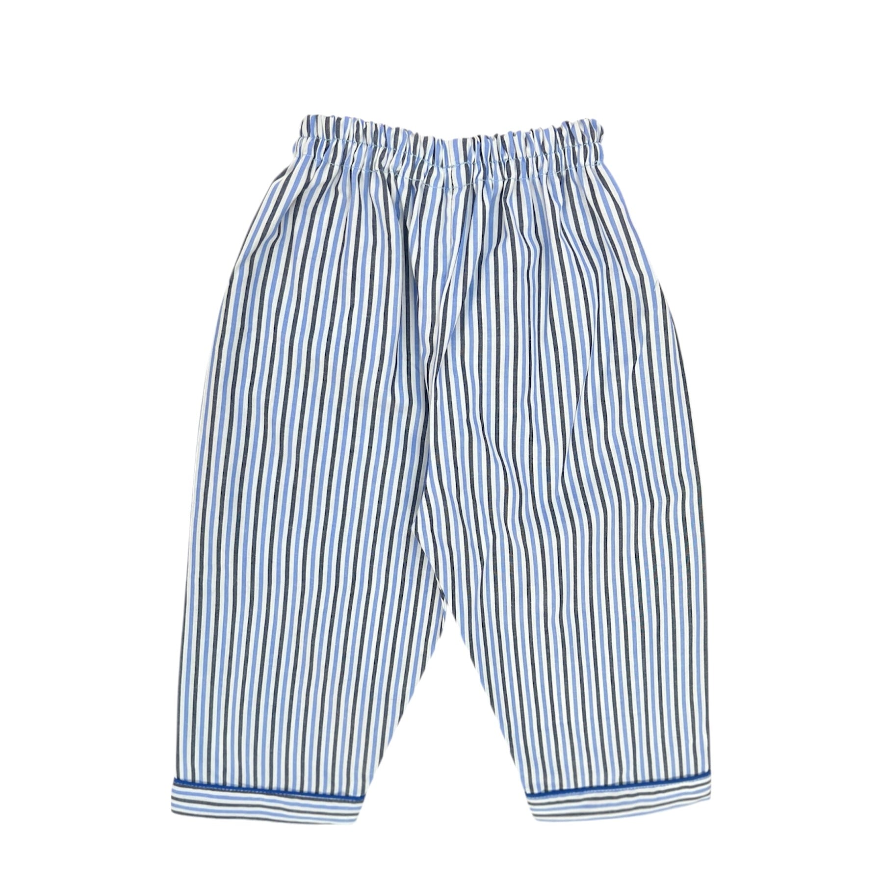 Blue Stripes Full Sleeves Cotton Night Suit