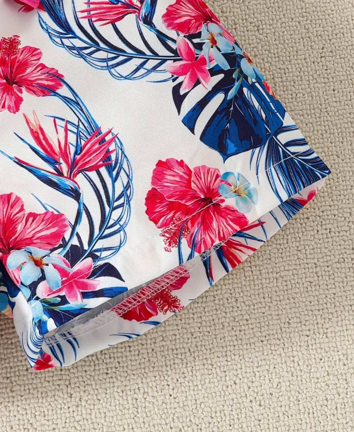 2PC Pink Floral Suit