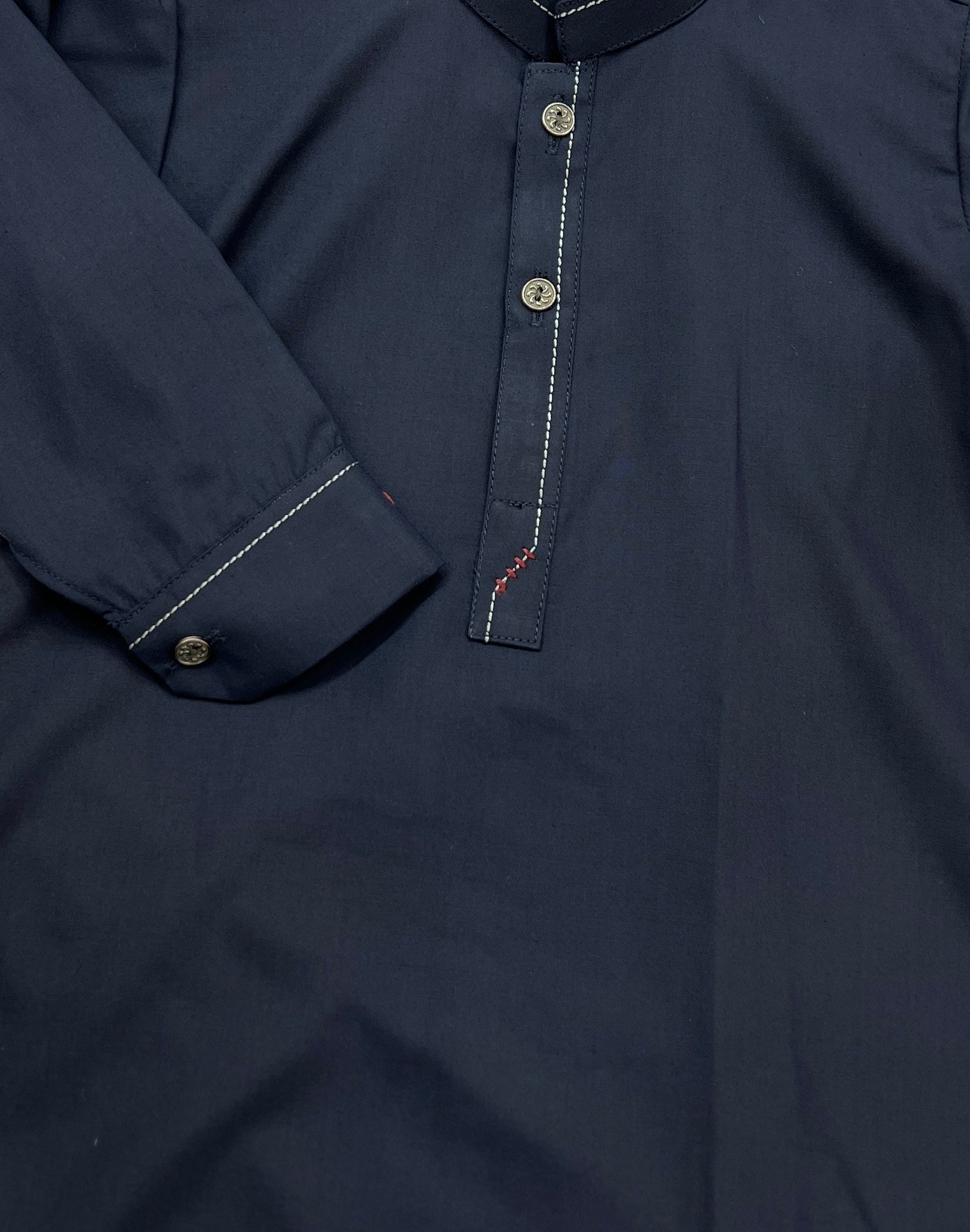 Navy Blue Embroidered Kurta Shalwar Set
