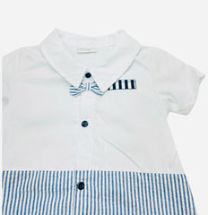 Baby Boy Formal White Romper