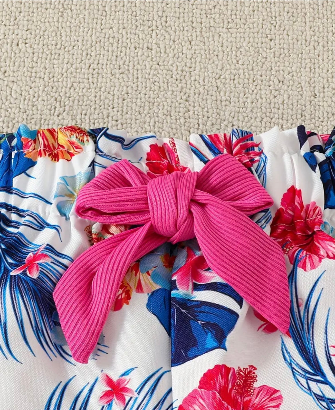 2PC Pink Floral Suit
