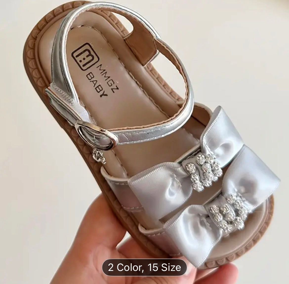 Silver Bow Sandal
