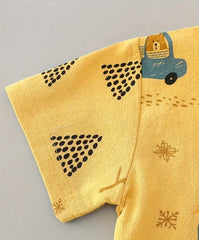 2PC Yellow Safari Suit
