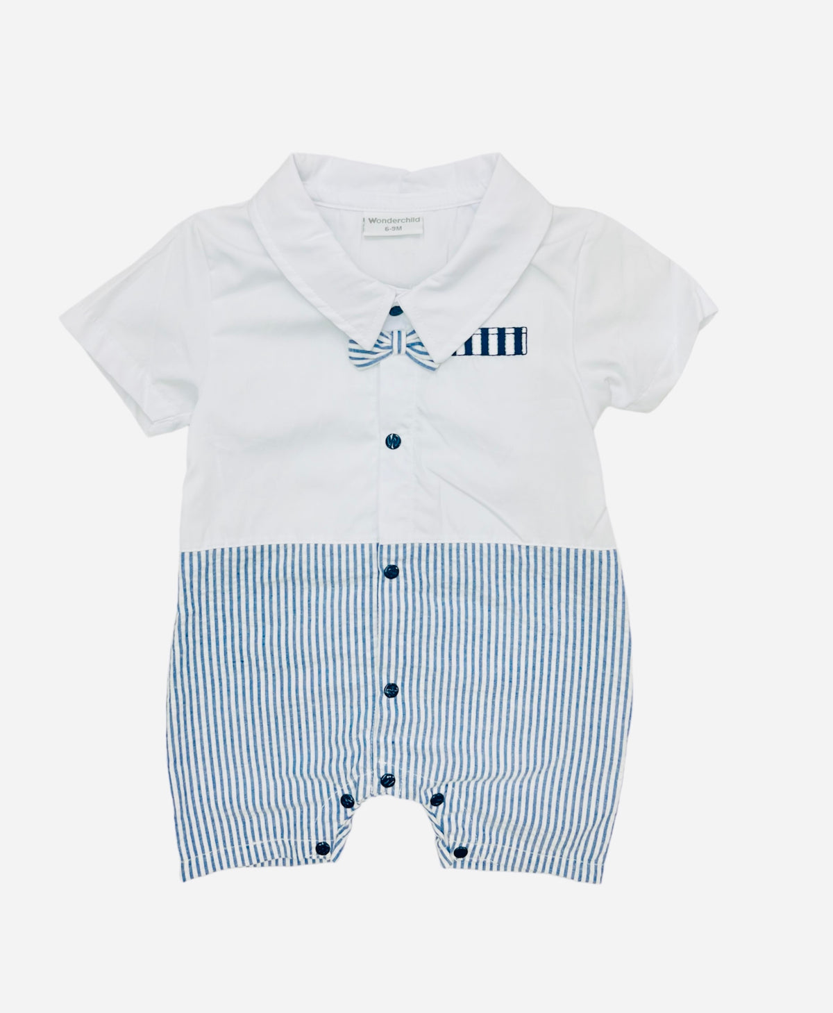 Baby Boy Formal White Romper