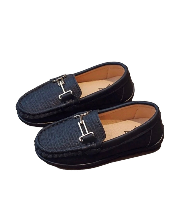 Black Buckle Loafers