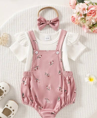 3PC Floral Print Body Suit