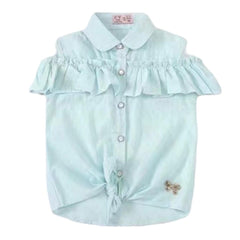 Baby Girl Light Blue Polo Formal Shirt