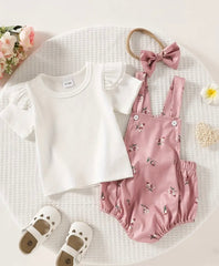 3PC Floral Print Body Suit
