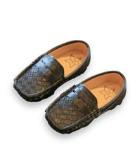 Woven Black Loafers