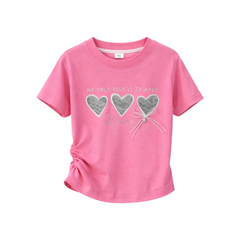 Baby Girl Summer Pink T-Shirt – Silver Hearts