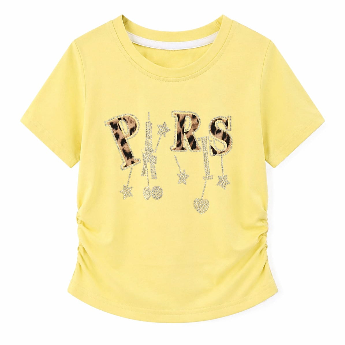Baby Girl Lemon Summer T-Shirt with Sparkling Silver Stones