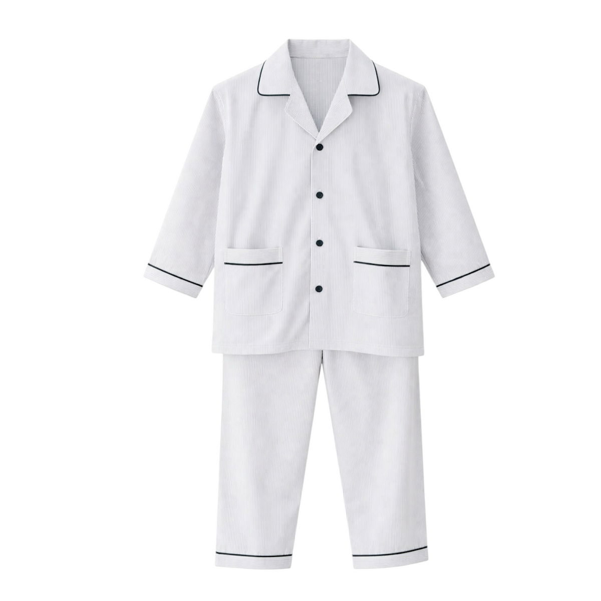 Black Stripes Cotton Night Suit